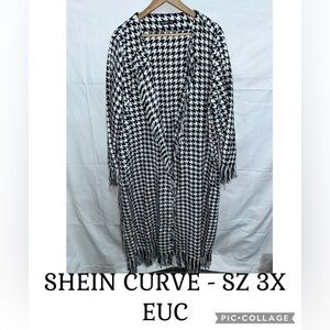 SHEIN CURVE Houndstooth Duster 3X